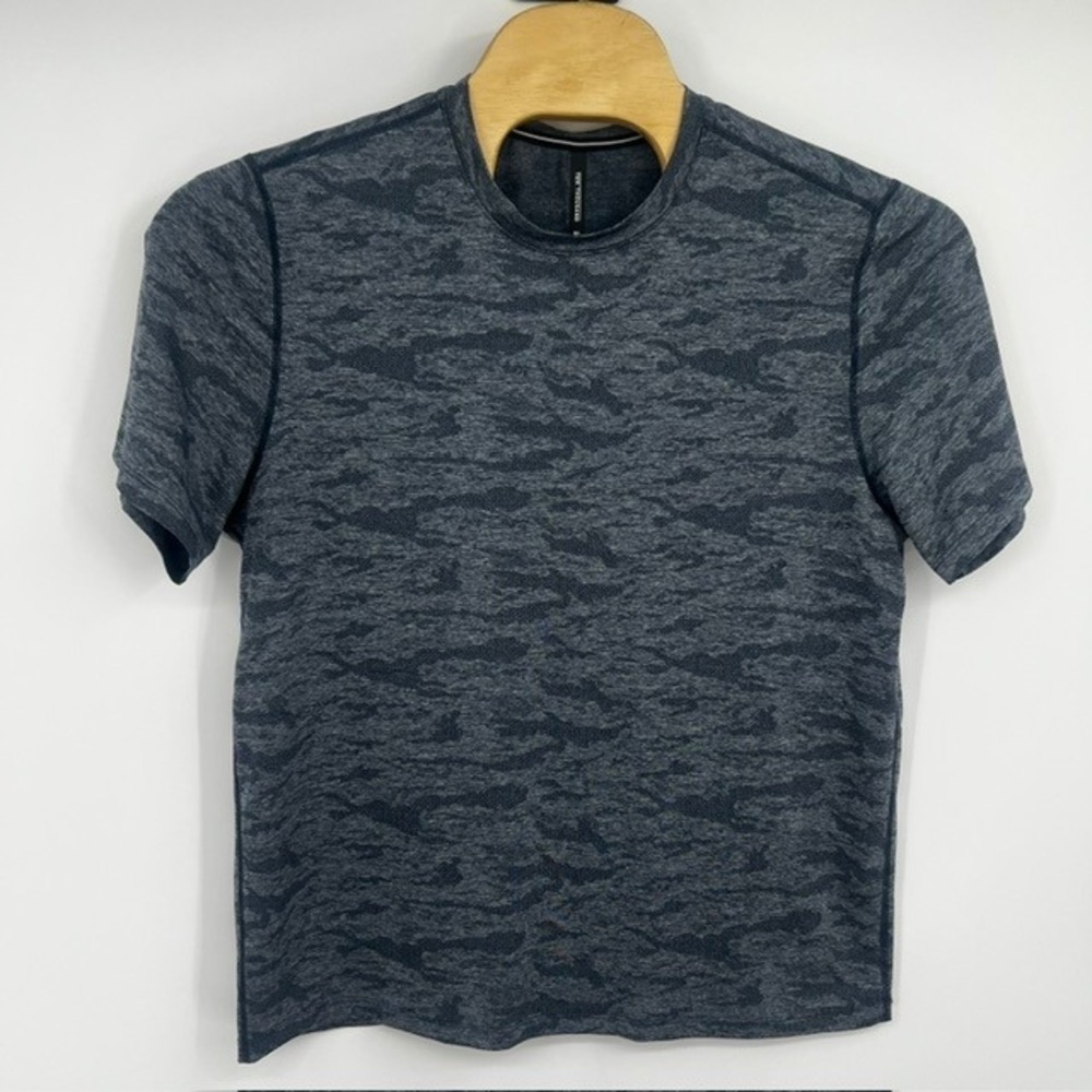 Ten Thousand Distance Shirt XL Blue Camo Mesh Jacquard Training T-Shirt